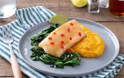 Maple-Soy Glazed Cod With Butternut Squash Purée
